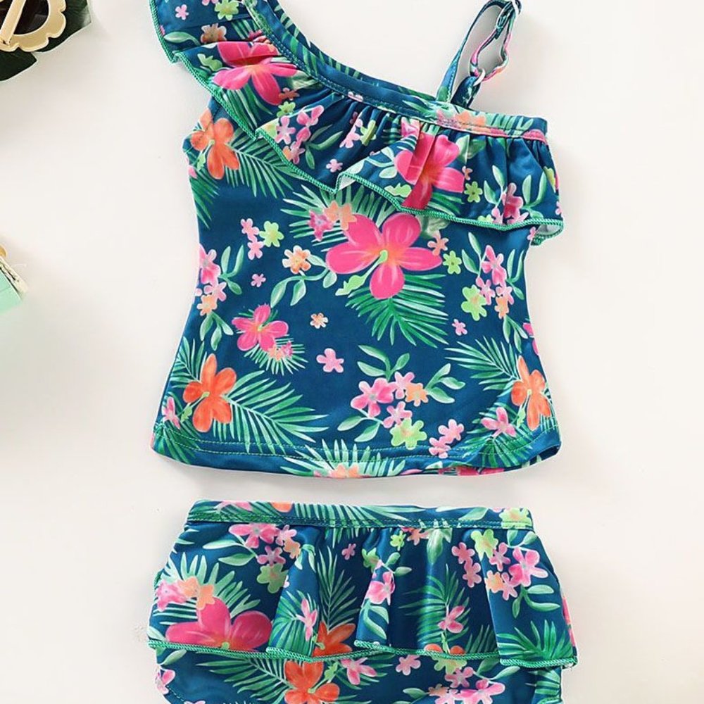 BABY LITTLE GIRL FLORAL SWIMSUIT